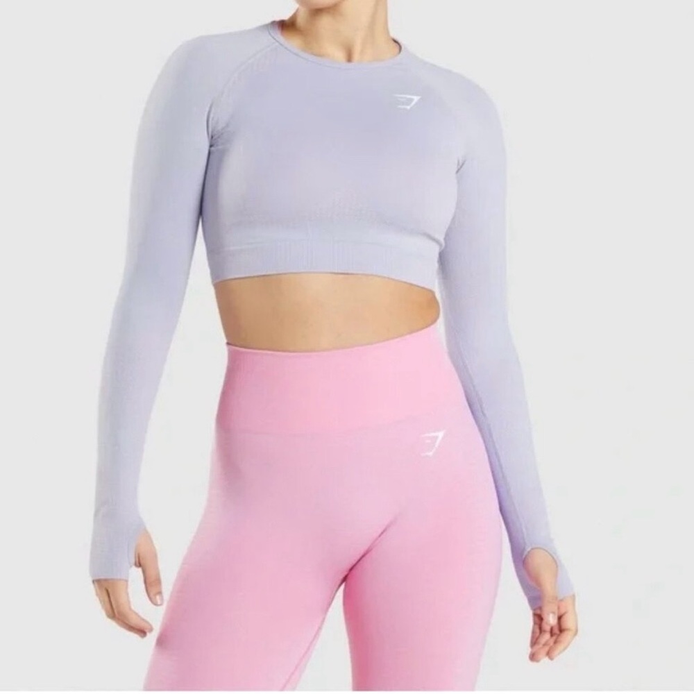 Gymshark Women's Light Purple Crop Top